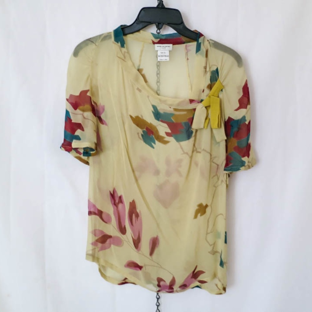 Dries van Noten printed silk blouse size 38